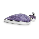 Rare Charoite & Amethyst Statement Pendant