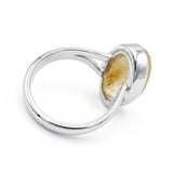 Rare Golden Rutilated Quartz Statement Ring