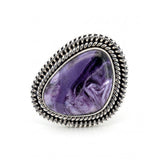 Rare Charoite Statement Ring