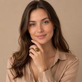 Rare Golden Tiger's Eye Statement Ring