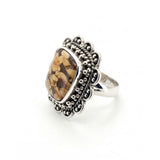 Rare Peanut Wood Jasper Statement Ring