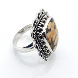 Rare Peanut Wood Jasper Statement Ring