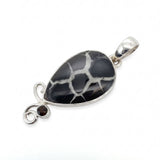 Rare Septarian & Smoky Quartz Statement Pendant