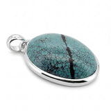 Rare Spiderweb Turquoise Statement Pendant