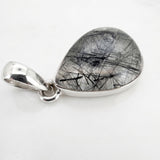 Rare Black Tourmalinated Quartz Statement Pendant