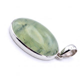 Rare Prehnite with Epidote Statement Pendant