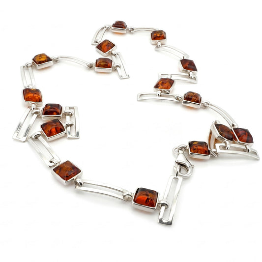 Natural Cognac Amber Statement Necklace