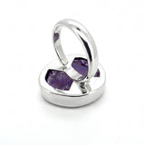 Natural Lavender Druzy Agate Statement Ring