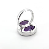 Natural Lavender Druzy Agate Statement Ring