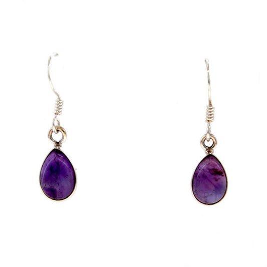 Teardrop earrings Amethyst.