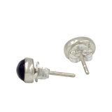 Oval Shaped Cabochon Stud Earring