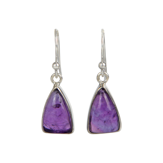 Earrings Amethyst Large Stone