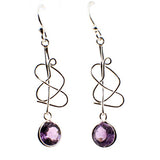 Modern earrings Amethyst