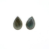 Earrings Labradorite Grey