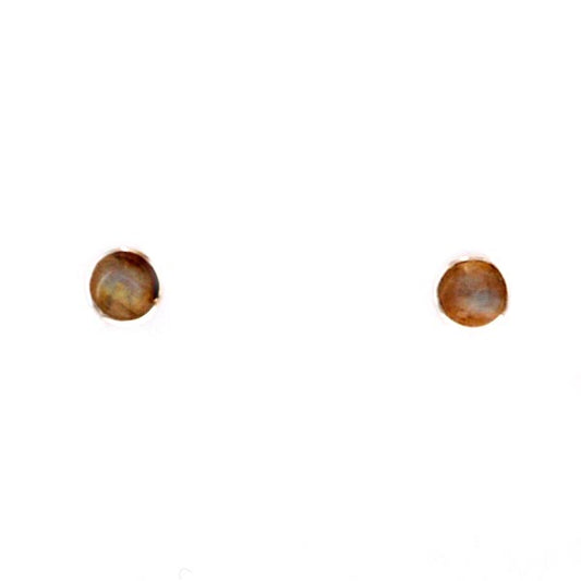 Stud earrings Rainbow Moonstone