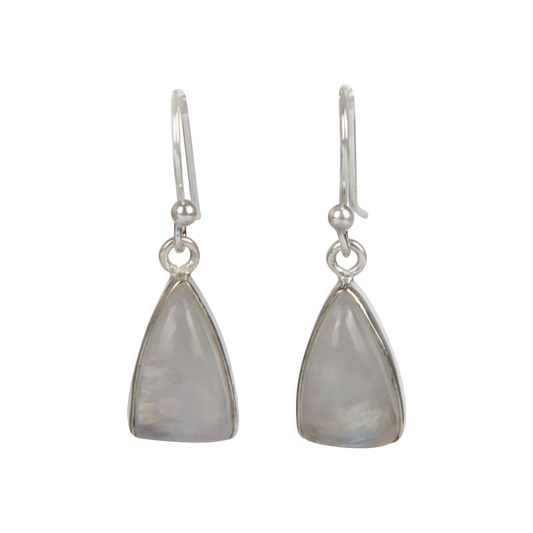 Earrings Rainbow Moonstone Large Stone