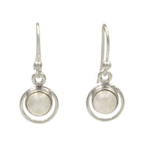 Handcrafted Sterling Silver half sphire cabochone gem-set Earring