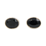 Stud oval earrings Black Onyx