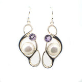 Earrings Pearl Amethyst
