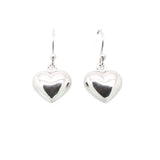 Earrings Plain Silver puff heart 10mm