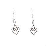 Earrings Plain Silver Heart