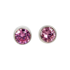 Earrings Pink Cubic Zirconia