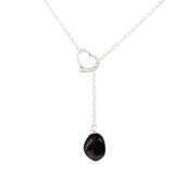 Llariot necklace with heart and Grey pearl