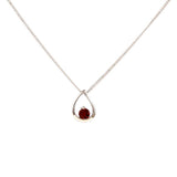 Teardrop necklace Burgundy Zirconia