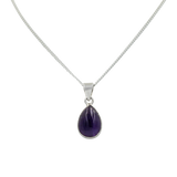 A Stunning large teardrop cabochon gemstone pendant set on a deep bezel setting