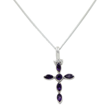Pendant Amethyst Cross Magnet Click Chain