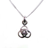 Celtic pendant with a half sphere faceted stone or a Pearl