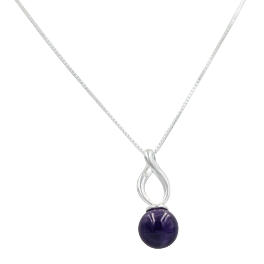 Twist shaped pendant Amethyst