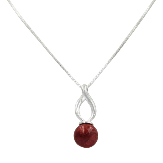 Twist shaped pendant Coral