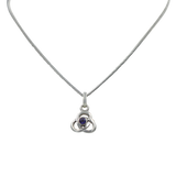 Celtic pendant with a half sphere faceted stone or a Pearl