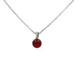 Simple bead pendant presented on a sterling Silver chain