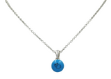 Simple bead pendant presented on a sterling Silver chain