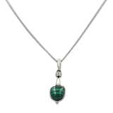 Single Stone Split Bale sterling Silver Pendant