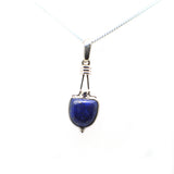Single Stone Split Bale sterling Silver Pendant