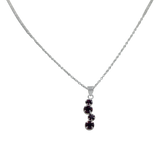 Pendant in either Green, Red or Purple Zirconia