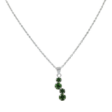 Pendant in either Green, Red or Purple Zirconia