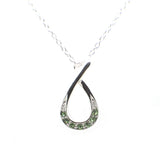 Pendant with a Green, Violet or Clear faceted Zirconia