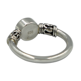 Chunky wire solid sterling silver ring with a beautiful natural seashell head.