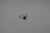 Thin band sterling silver ring with round Seashell Head