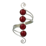 Unique Sundari design of a simple Swirl Ring with natural seashells.