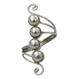 Unique Sundari design of a simple Swirl Ring with natural seashells.