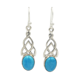 Aesthetic Celtic earrings in Turquoise