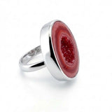 Test - Natural Lavender Druzy Agate Statement Ring